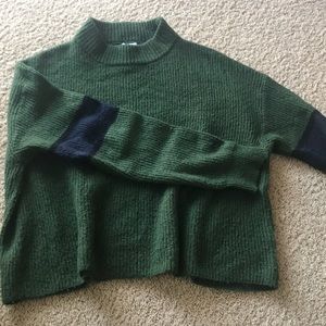 On trend sweater with mock turtleneck